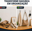 Kit com 10 Ganchos Adesivos Transparentes 180°