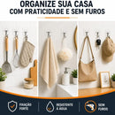 Kit com 10 Ganchos Adesivos Transparentes 180°